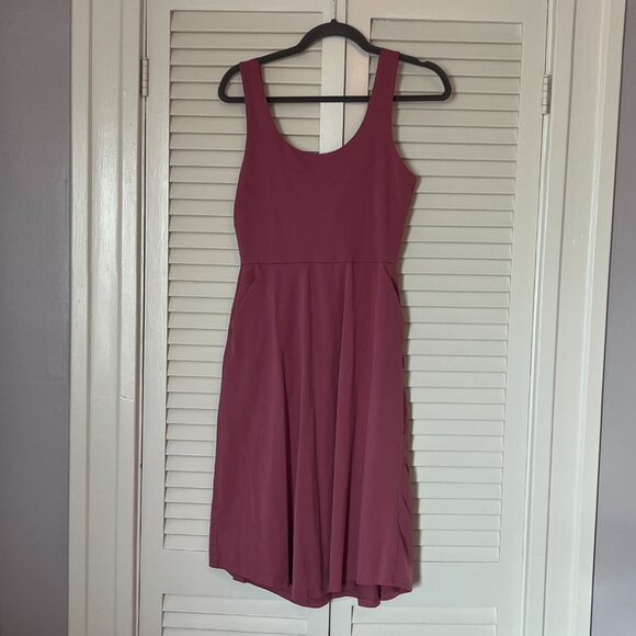 Pact fit & flare tie-back dress pink small organic cotton - Picture 3 of 13